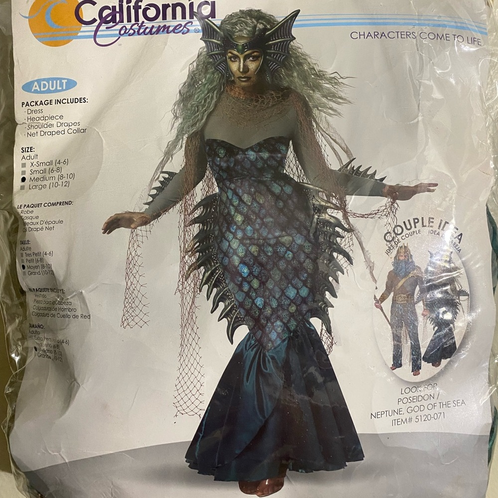 Dark Sea Siren/Mermaid Adult Women’s Costume - Medium